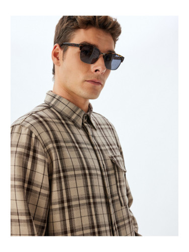 Koton Brown Plaid Men's Adult Shirt