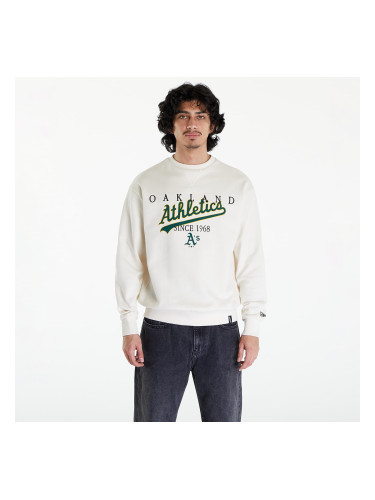 Суитшърт New Era Oakland Athletics MLB Lifestyle Crew Neck Sweatshirt UNISEX Off White/ Dark Green XL