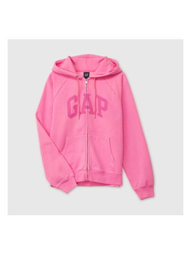 Суитшърт GAP New Fullzip Hoodie Standout Pink XXS