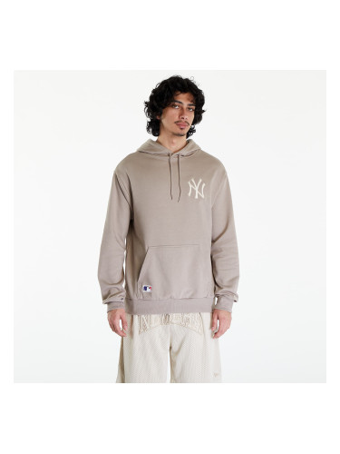 Суитшърт New Era MLB League Essentials OS Hoody New York Yankees UNISEX Ash Brown/ Off White L