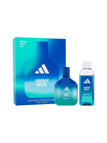 Adidas Vibes Energy Drive Подаръчен комплект EDP 100 ml + душ гел 100 ml увредена кутия