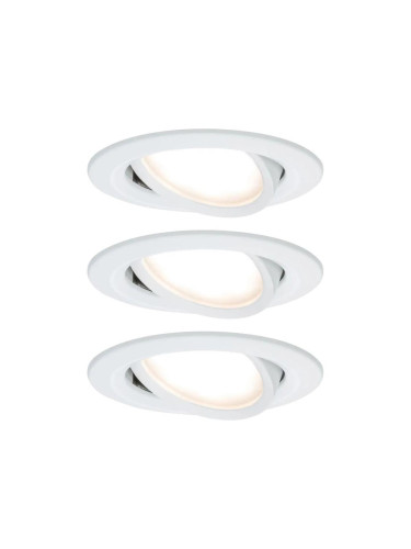 Paulmann 93485 - К-кт 3xLED/6W IP23 Димируема лампа за вграждане NOVA 230V