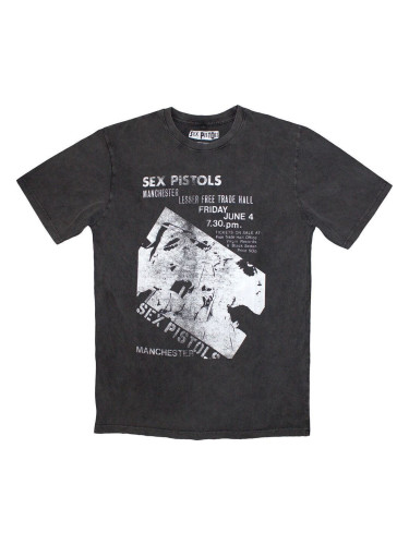 Sex Pistols Риза Manchester Flyer Stone Wash Unisex Charcoal Grey L