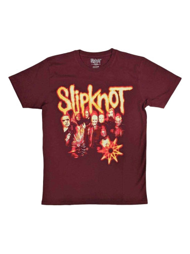 Slipknot Риза The End So Far Group Photo Tribal S Nonogram Unisex Maroon Red S