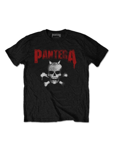 Pantera Риза Horned Skull Stencil Unisex Black L