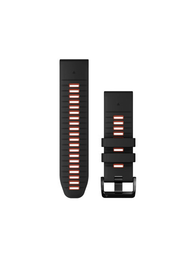 Силиконова каишка Garmin QuickFit 26 мм, черна с червено, 010-13281-06