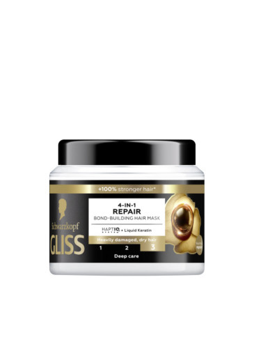 Schwarzkopf Gliss маска за коса - Ultimate Repair 4-In-1 Hair Mask