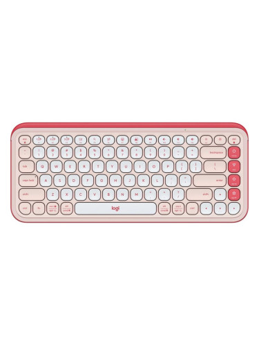  Клавиатура Logitech - POP Icon, безжична, Rose &amp; Off White