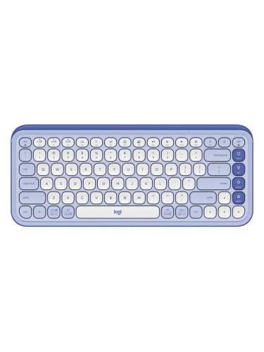  Клавиатура Logitech - POP Icon, безжична, Lilac &amp; Off White