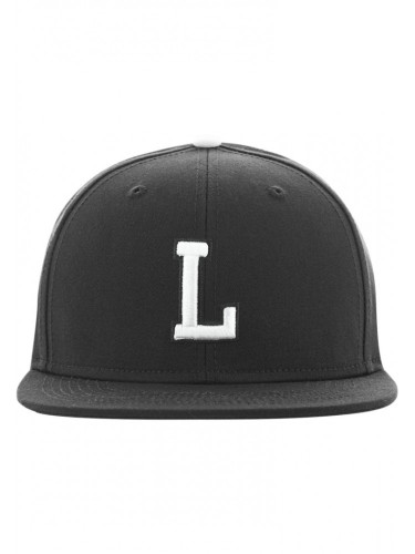 Шапка с козирка в сив и черен цвят Letter Snapback L 