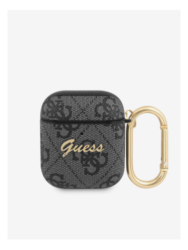 Guess 4G Script PC/PU AirPods 1/2 Black Калъф Lilav