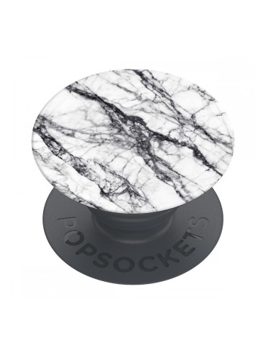 Оригинален попсокет PopSockets® PopGrip Basic White Stone Marble, Бял