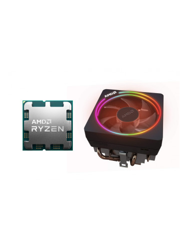 AMD CPU Desktop Ryzen 7 8C/16T 7700 (5.3GHz Max, 40MB,65W,AM5) MPK, with Radeon Graphics and Wraith Prism Cooler