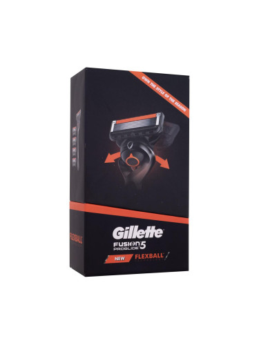 Gillette Fusion Proglide Flexball Подаръчен комплект Самобръсначка с едно ножче 1 бр. + 4 резервни ножчета увредена кутия