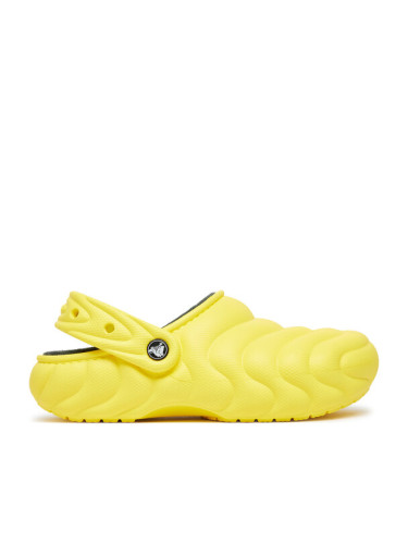 Crocs Чехли Classic Lined Overpuff Clog 210059 Жълт