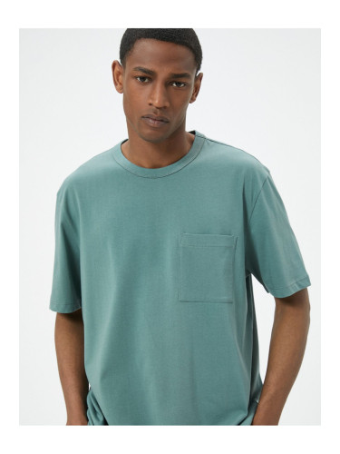 Koton Pocket Detailed Short Sleeve Crew Neck Cotton T-Shirt