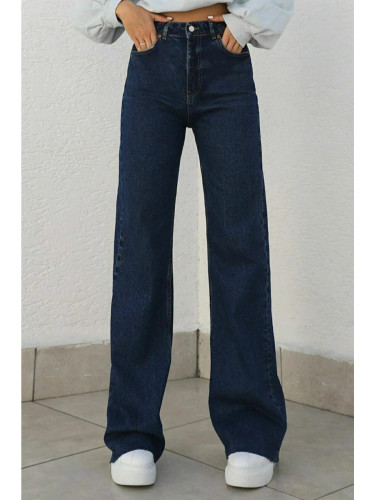 17413 Dewberry Loose Women Jeans-NAVY