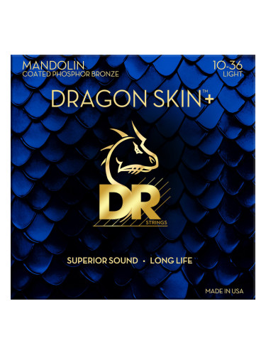 DR Strings Dragon Skin+ Coated Light 10-36 Струни за мандолина