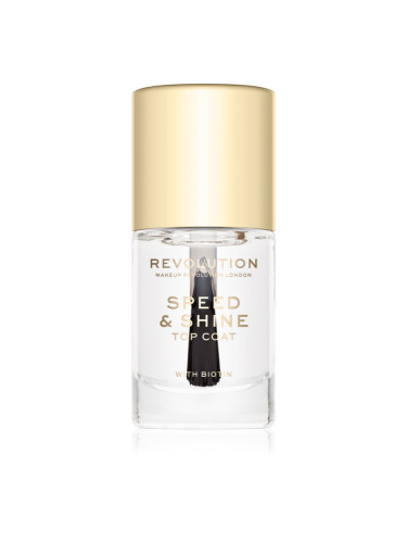 Revolution Speed & Shine бързозасъхващ лак за нокти прозрачен 10 мл.