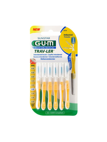 G.U.M Trav-Ler Interdental четки за междузъбно пространство 1,3 mm 6 бр.