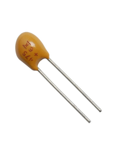 Кондензатор танталов 0.33µF, 35VDC, ϕ3.7X7.0mm, THT, 489D