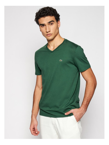 Lacoste Тишърт TH6710 Зелен Regular Fit