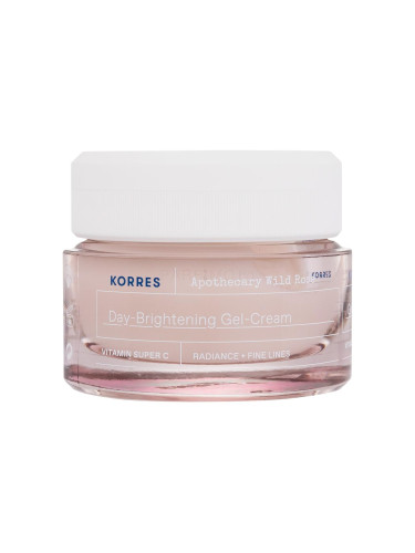 Korres Apothecary Wild Rose Day-Brightening Gel-Cream Дневен крем за лице за жени 40 ml увредена кутия