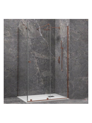 Душ параван с една плъзгаща врата, розово злато - Animus 400 Rose Gold