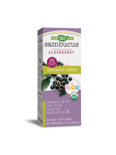 Sambucus Organic Syrup for Kids/ Самбукус Оргáник сироп за деца х 120 ml Nature’s Way