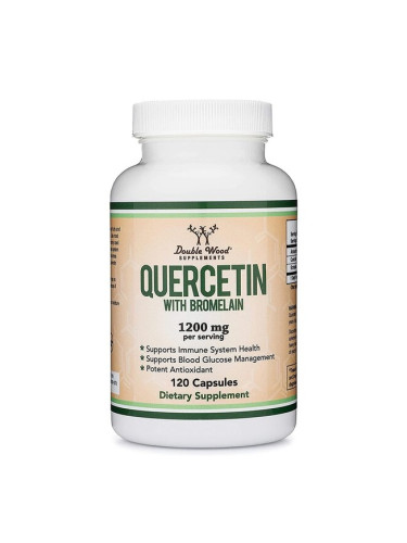 Имунитет - Кверцетин 1000mg + Бромелаин 200mg, 120 капсули Double Wood