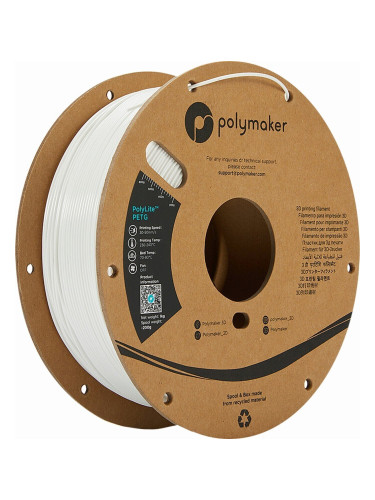 Polymaker PolyLite PETG Филамент 1,75 mm 1 kg White