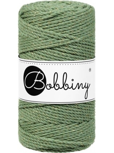 Bobbiny 3PLY Macrame Rope 3 mm 100 m Golden Eucalyptus Green юта