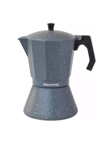 Кубинска кафеварка Klausberg KB 7298, 12 чаши, 600 ml, Индукция, Сив мрамор