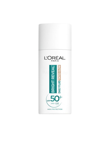 L'Oréal Paris Bright Reveal Daily Fluid Tinted Glow SPF50+ Дневен крем за лице 50 ml