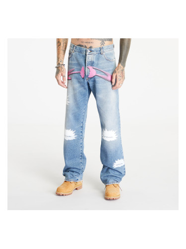 Дънки HERON PRESTON HP Pattern Reg Denim 5 Pockets Indigo/ White 32