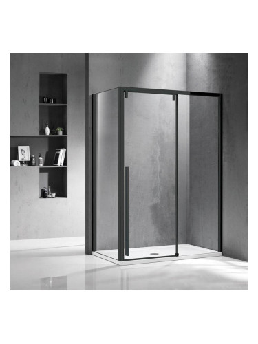 Душ кабина, профил черен мат, Santorini 400 NR-10 Nero