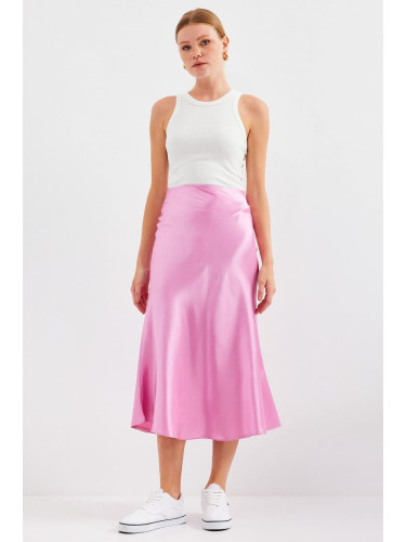 Bigdart 15806 Satin Skirt - Pink