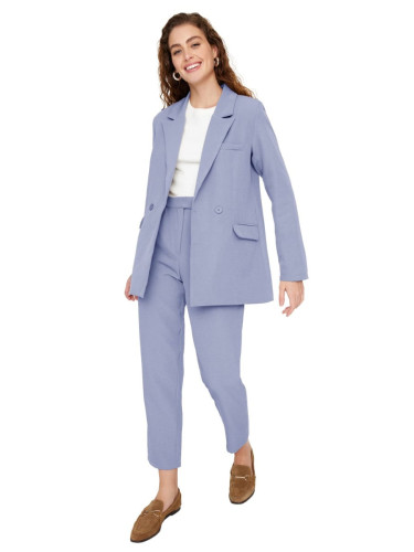 Trendyol Light Blue Blazer Jacket-Pants Woven Bottom-Top Set