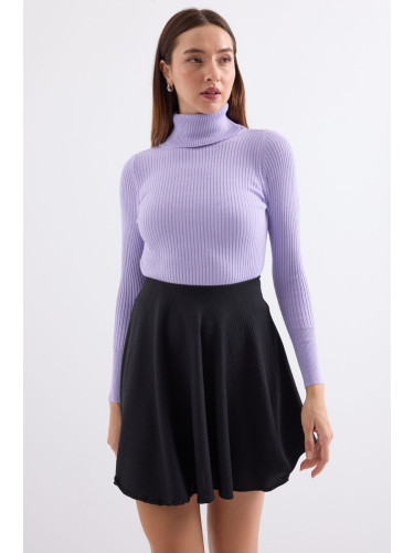 Bigdart 10311 Turtleneck Knitted Sweater - Lilac