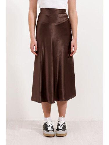 Bigdart 15806 Satin Skirt - Brown