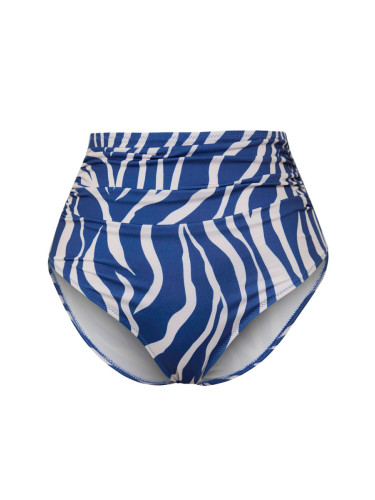 Trendyol Blue-Multicolored Polka Dot Panties Diver/Scuba High Waist Bikini Bottoms