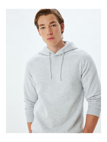 Koton Raised Cotton Basic Hooded Sweatshirt