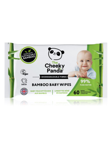 Cheeky Panda Bamboo Baby Wipes мокри кърпички за деца от бамбук 60 бр.