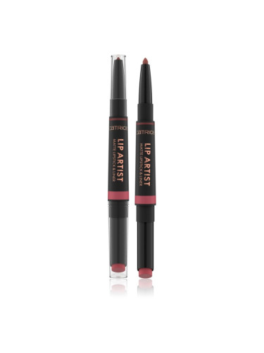 Catrice Lip Artist Matte Lipstick & Liner червило + молив за устни с матиращ ефект цвят 020 Never Apart 1.74 гр.