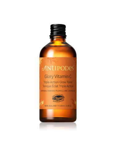 Antipodes Glory Vitamin C Triple-Action Glow Toner озаряващ тоник да уеднакви цвета на кожата 100 мл.