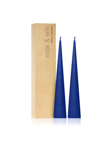 ester & erik cone candles cornflower (no. 48) свещ 2x25 см