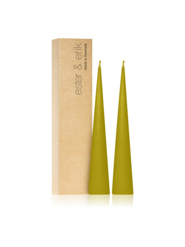 ester & erik cone candles pure wasabi (no. 68/2) свещ 2x25 см