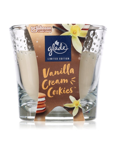 GLADE Vanilla Cream Cookies ароматна свещ 112 гр.