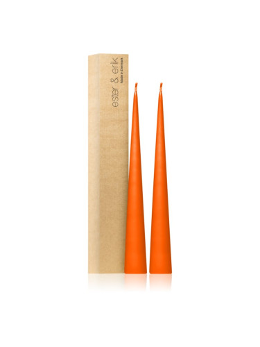 ester & erik cone candles mild orange (no. 16) свещ 2x37 см