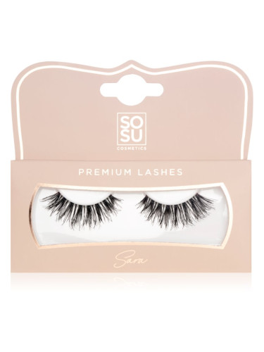 SOSU Cosmetics Premium Lashes изкуствени мигли цвят Sara 1 бр.